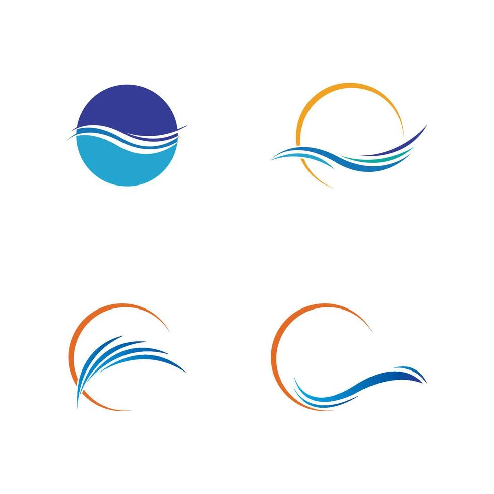 logo dell'onda d'acqua vettore