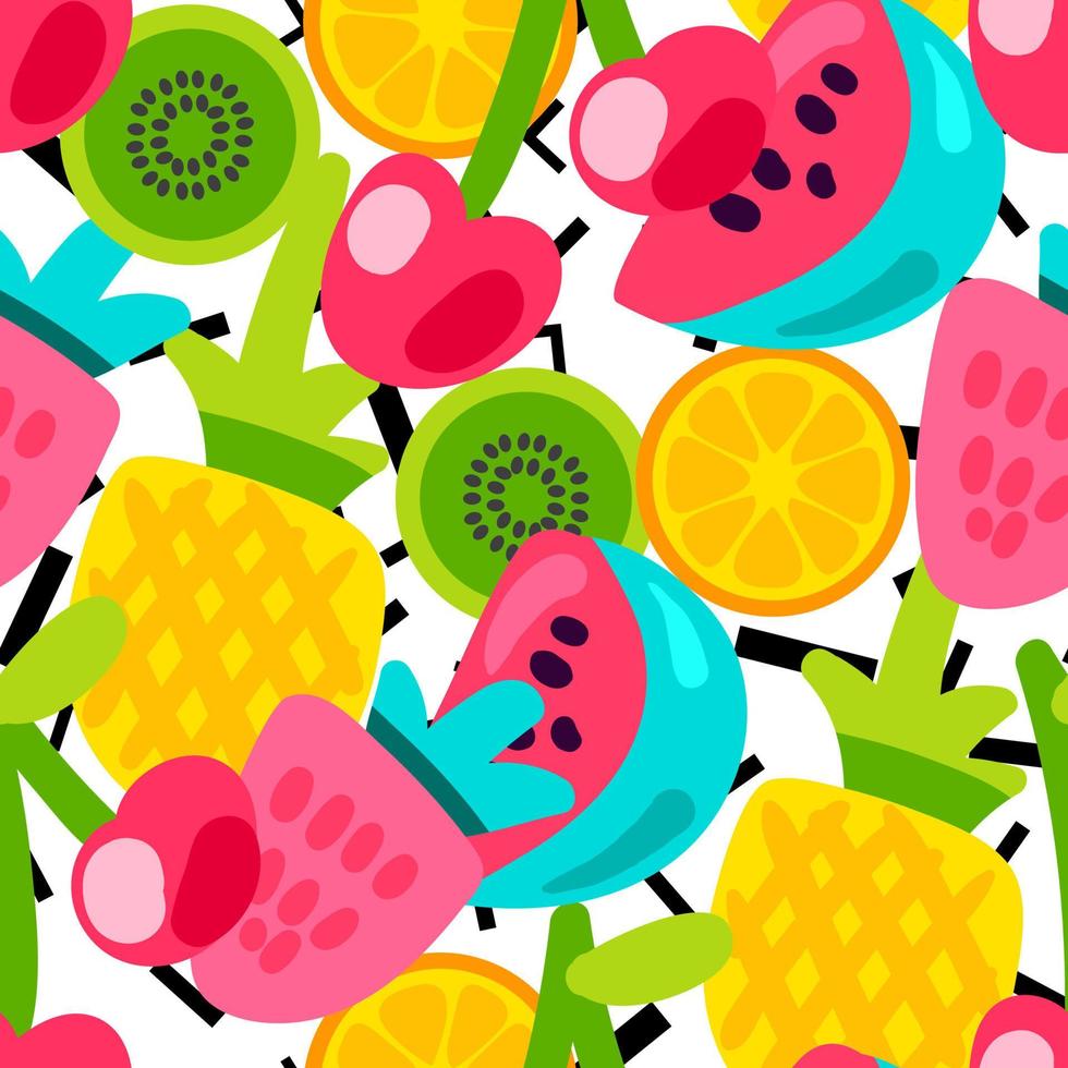 colore frutti vettore seamless pattern