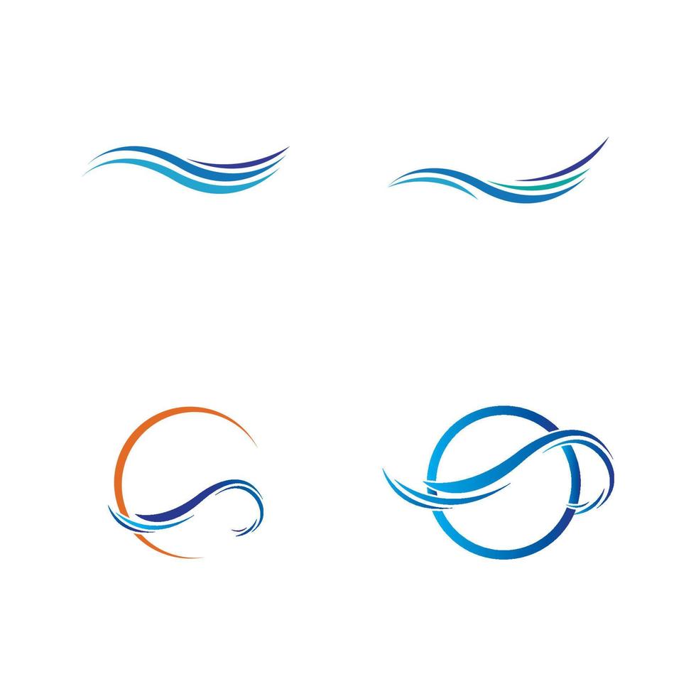 logo dell'onda d'acqua vettore