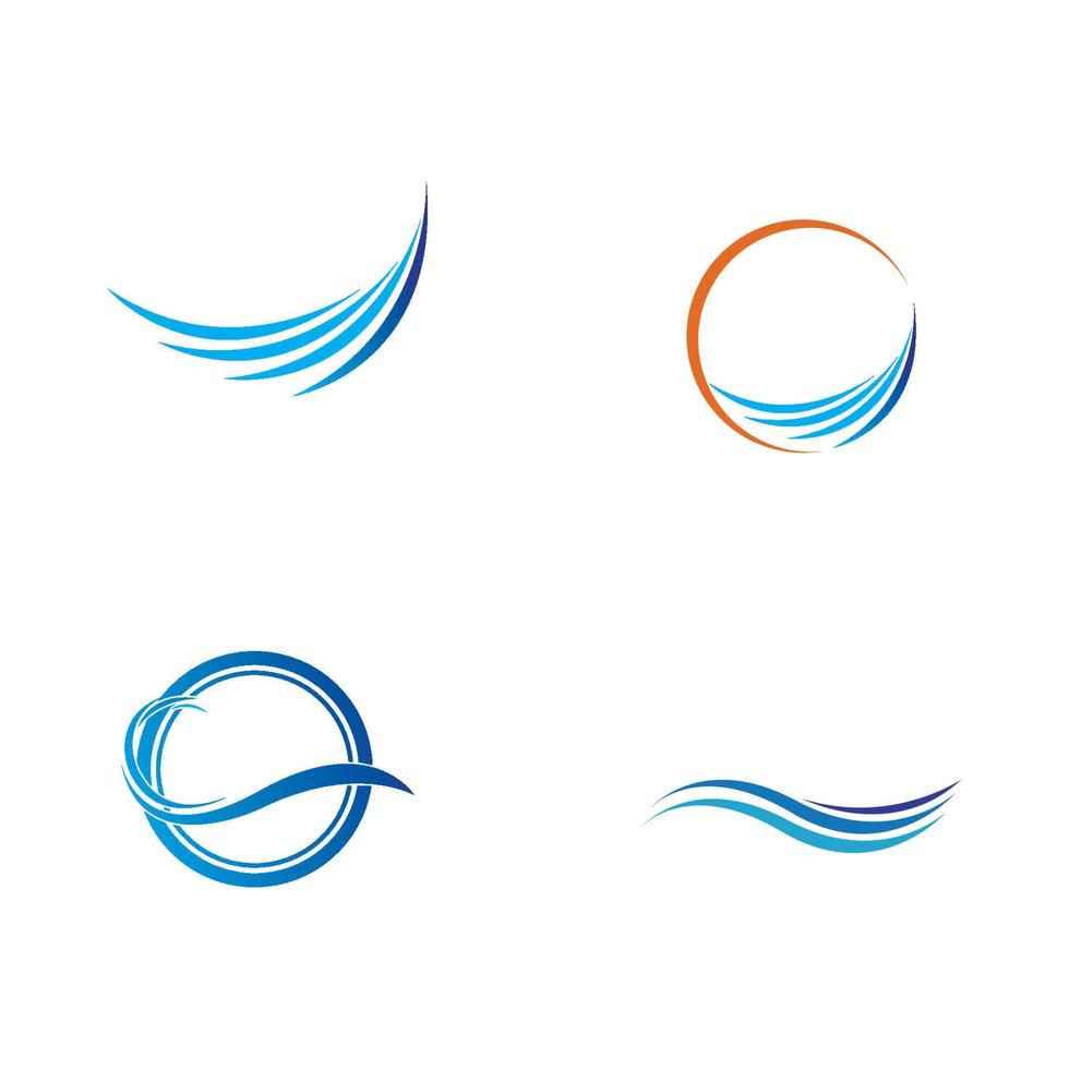 logo dell'onda d'acqua vettore