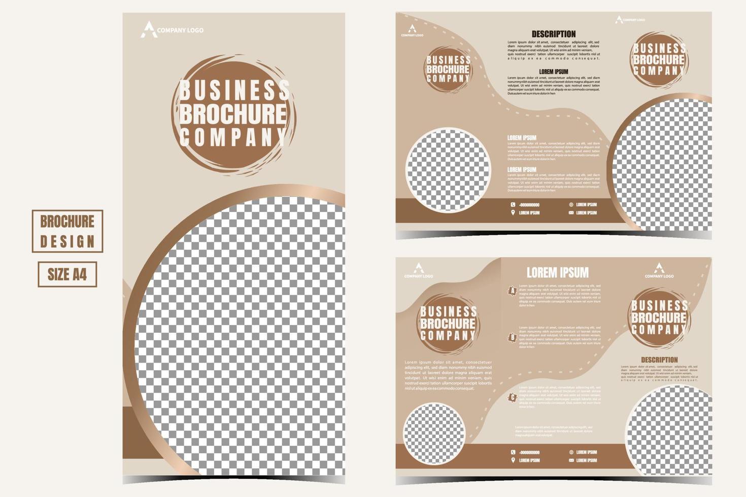 layout del modello di progettazione brochure con copertine per profili aziendali, relazioni annuali, brochure, volantini, presentazioni, volantini, riviste, libri. formato a4 vettore