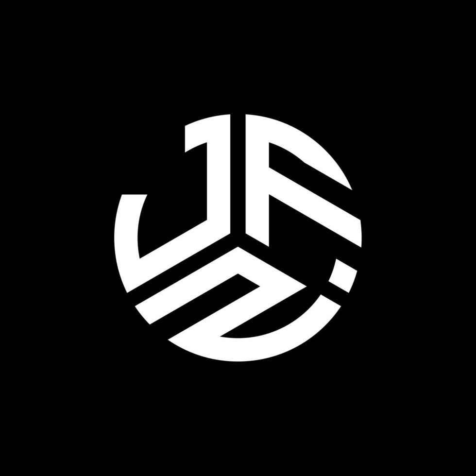 jfz lettera logo design su sfondo nero. jfz creative iniziali lettera logo concept. disegno della lettera jfz. vettore