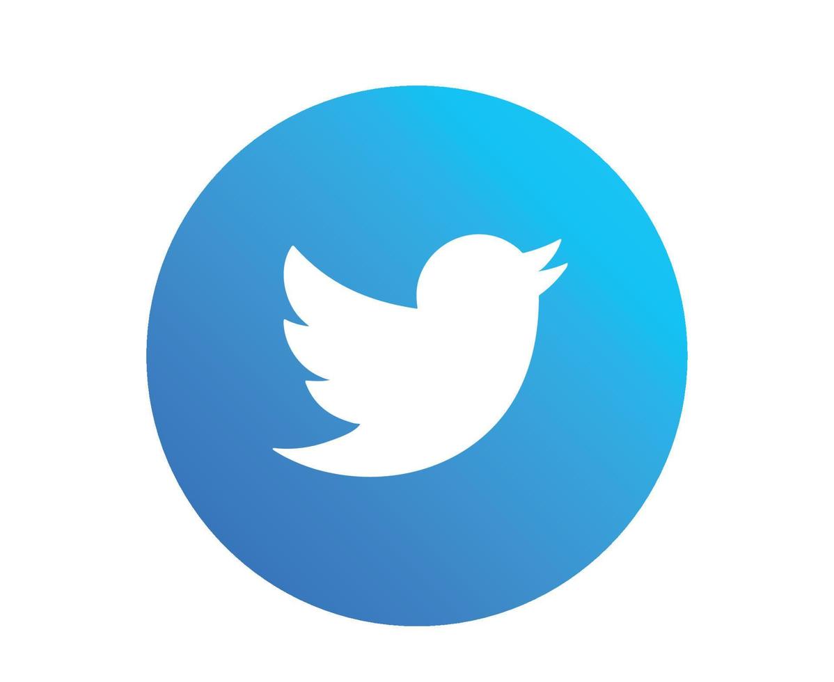 twitter social media icona simbolo illustrazione vettoriale