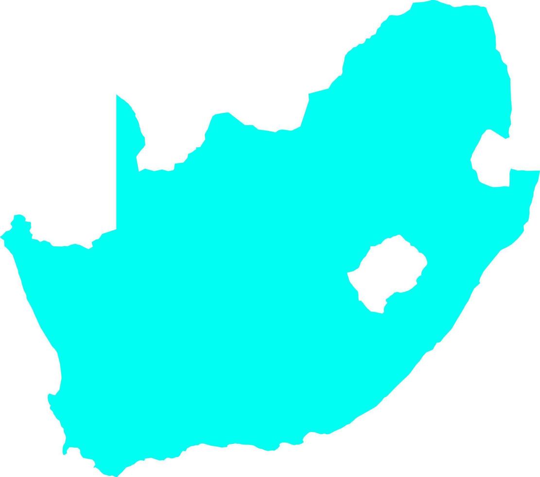 mappa del sud africa vettore