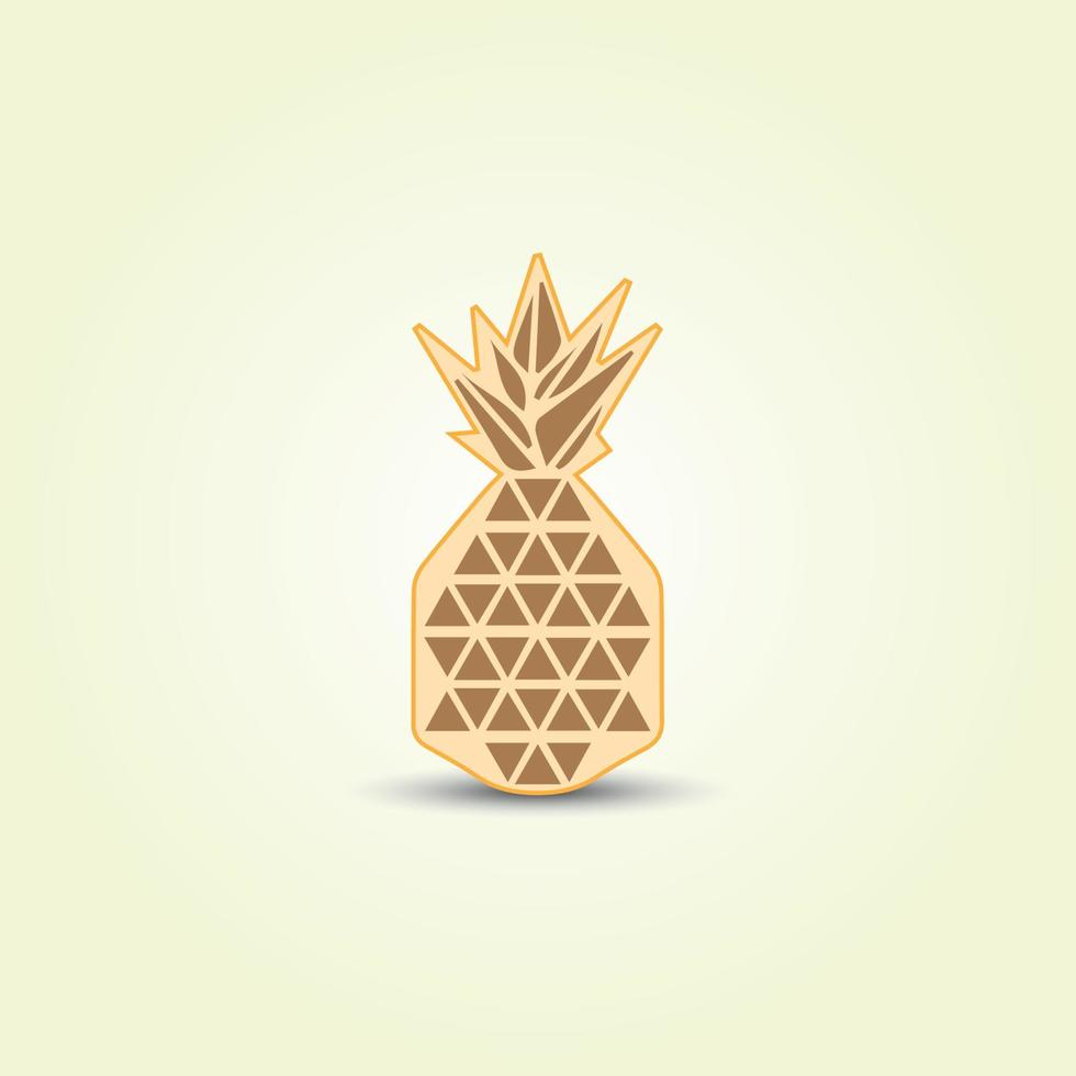 ananas in forma triangolare logo design vettore