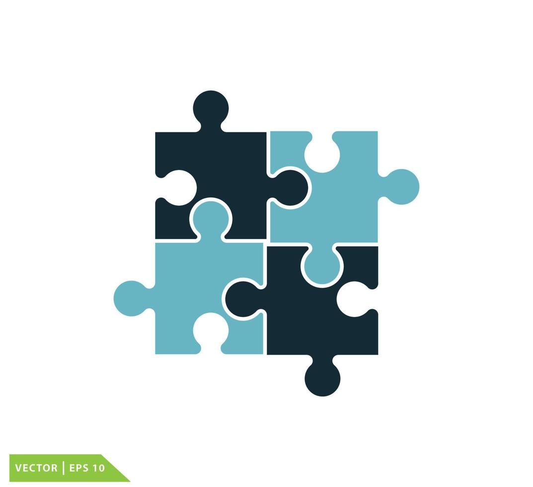 modello di progettazione logo vettoriale icona puzzle