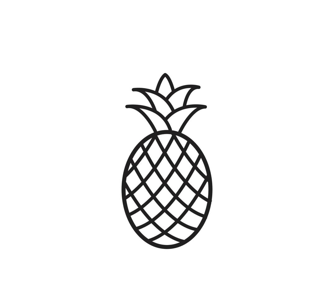 modello di progettazione logo vettoriale icona ananas
