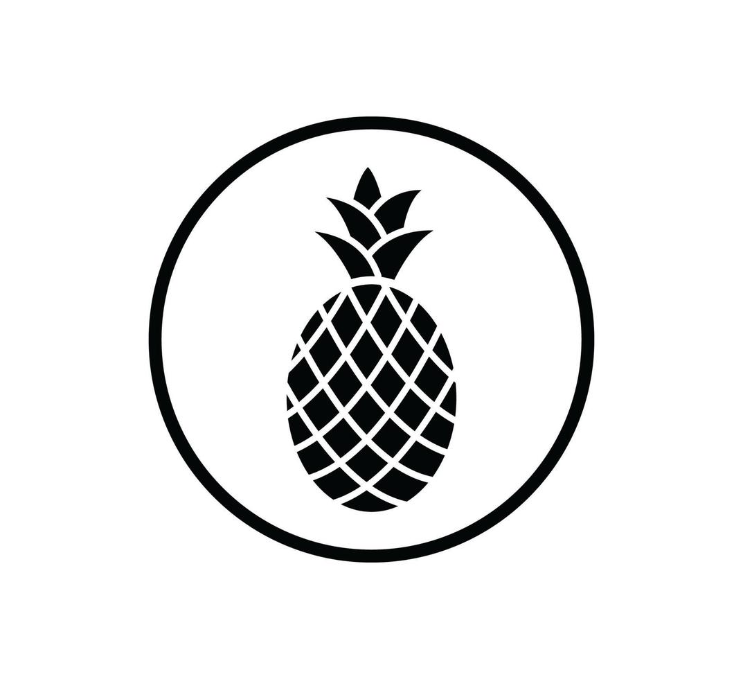 modello di progettazione logo vettoriale icona ananas