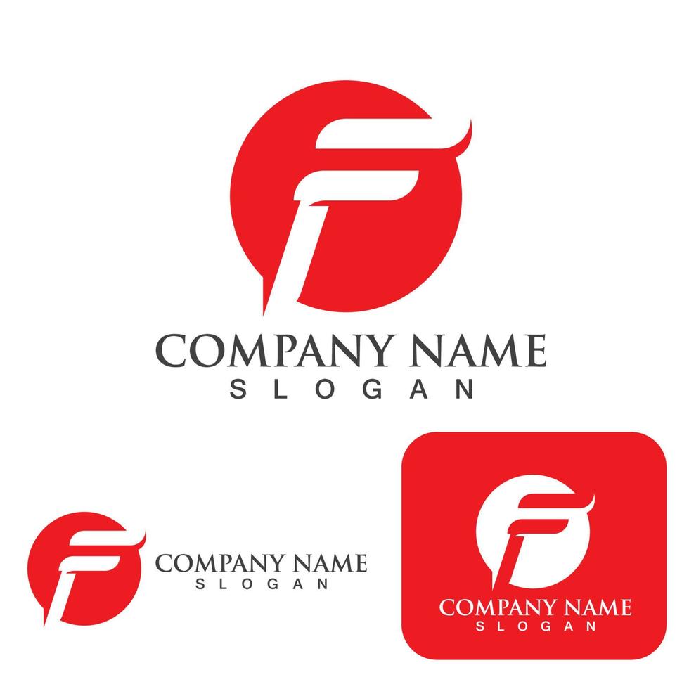 f icona vettore lettera logo