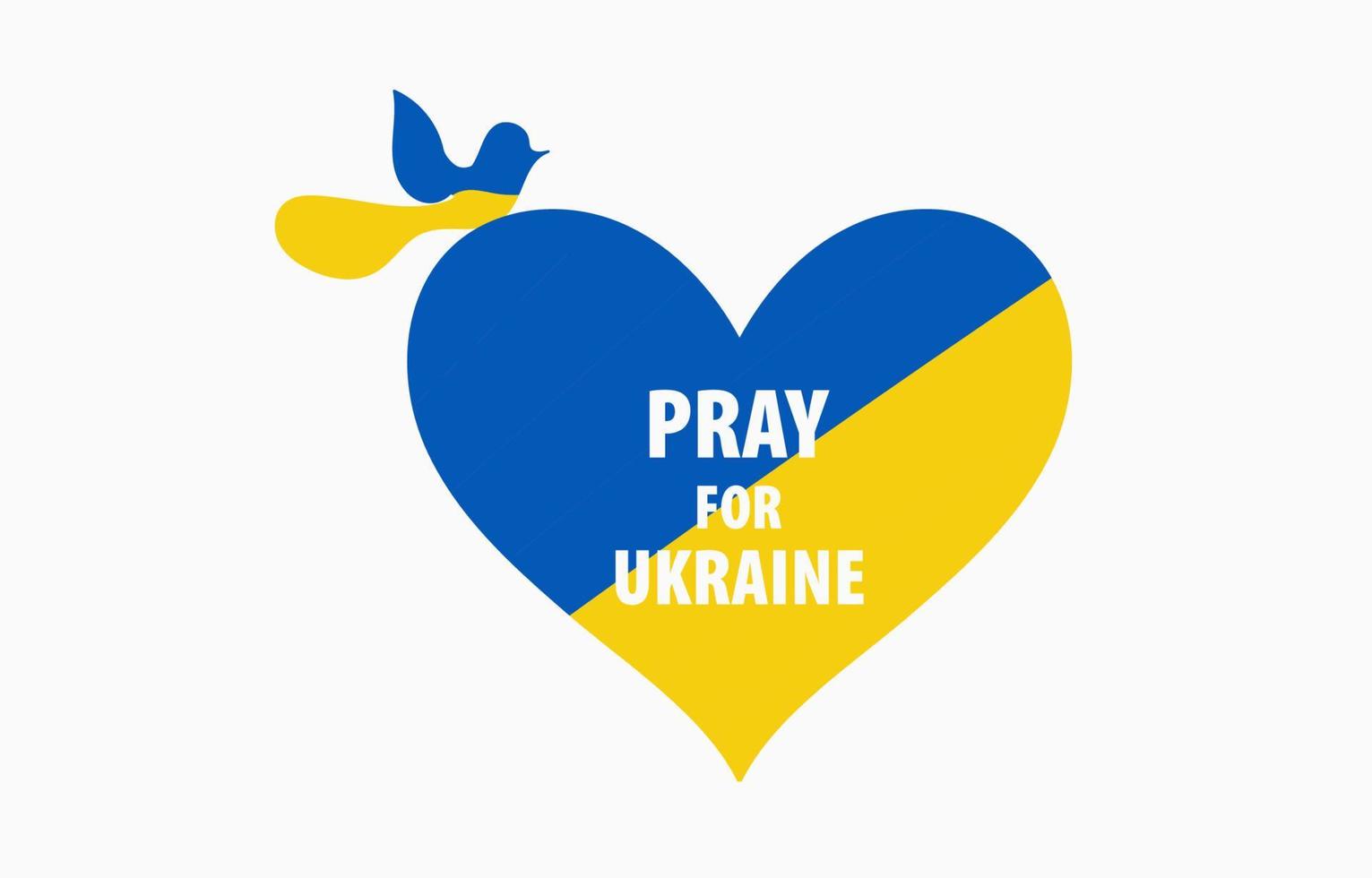 sostenere lo sfondo dell'Ucraina. prega per l'Ucraina vettore