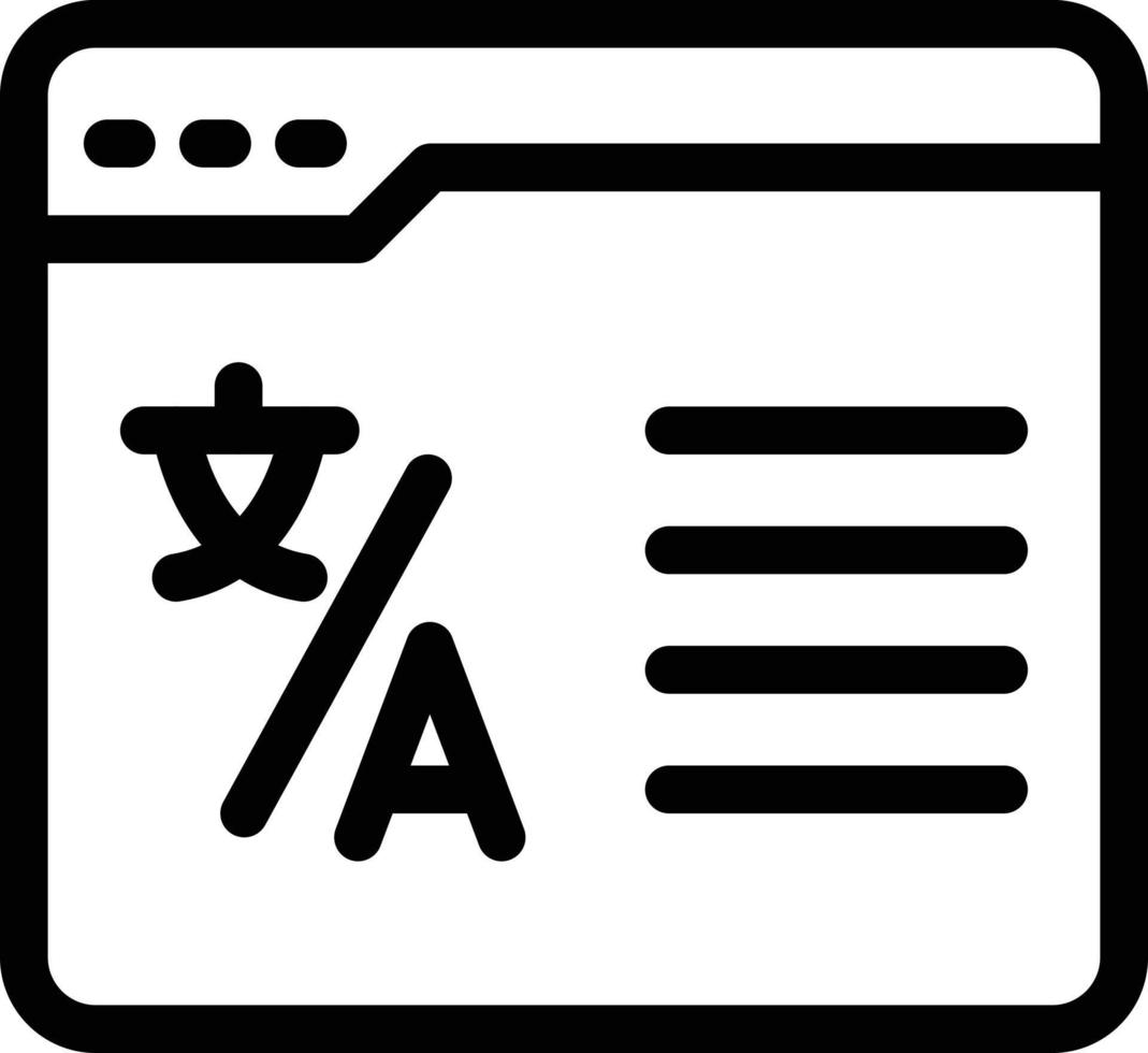 illustrazione vettoriale della lingua della pagina web su uno sfondo. simboli di qualità premium. icone vettoriali per il concetto e la progettazione grafica.