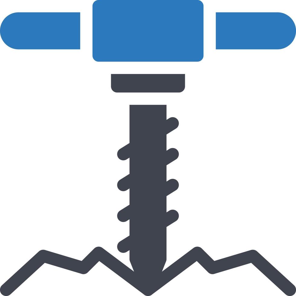 illustrazione vettoriale di perforazione su uno sfondo. simboli di qualità premium. icone vettoriali per il concetto e la progettazione grafica.