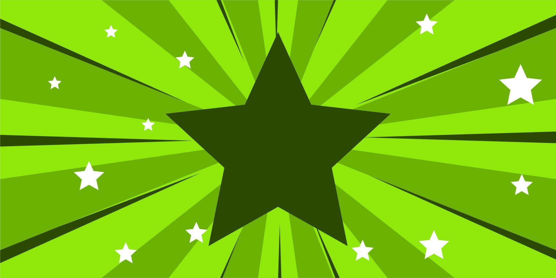 sfondo verde comico con stella vettore