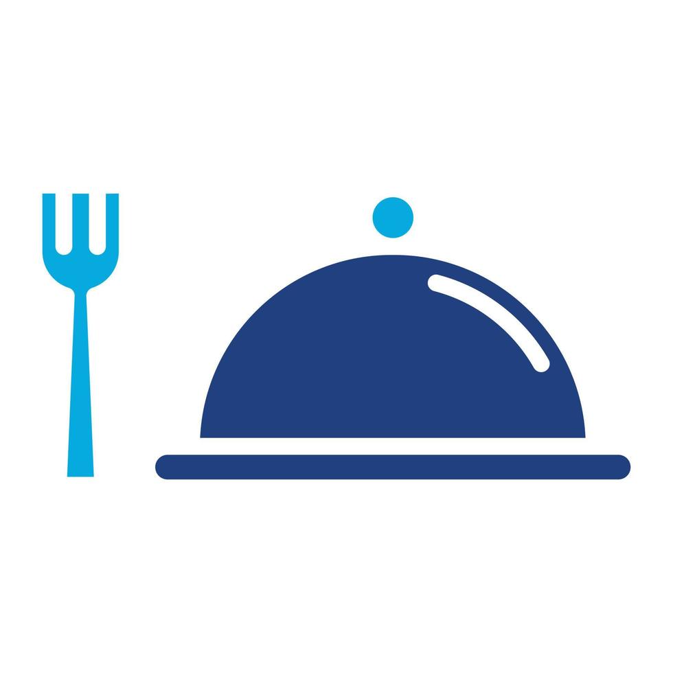 icona a due colori del glifo per la ristorazione vettore