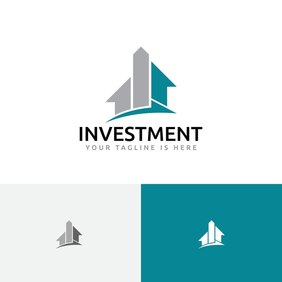 logo moderno dell'estratto di investimento di affari immobiliari della costruzione della casa vettore