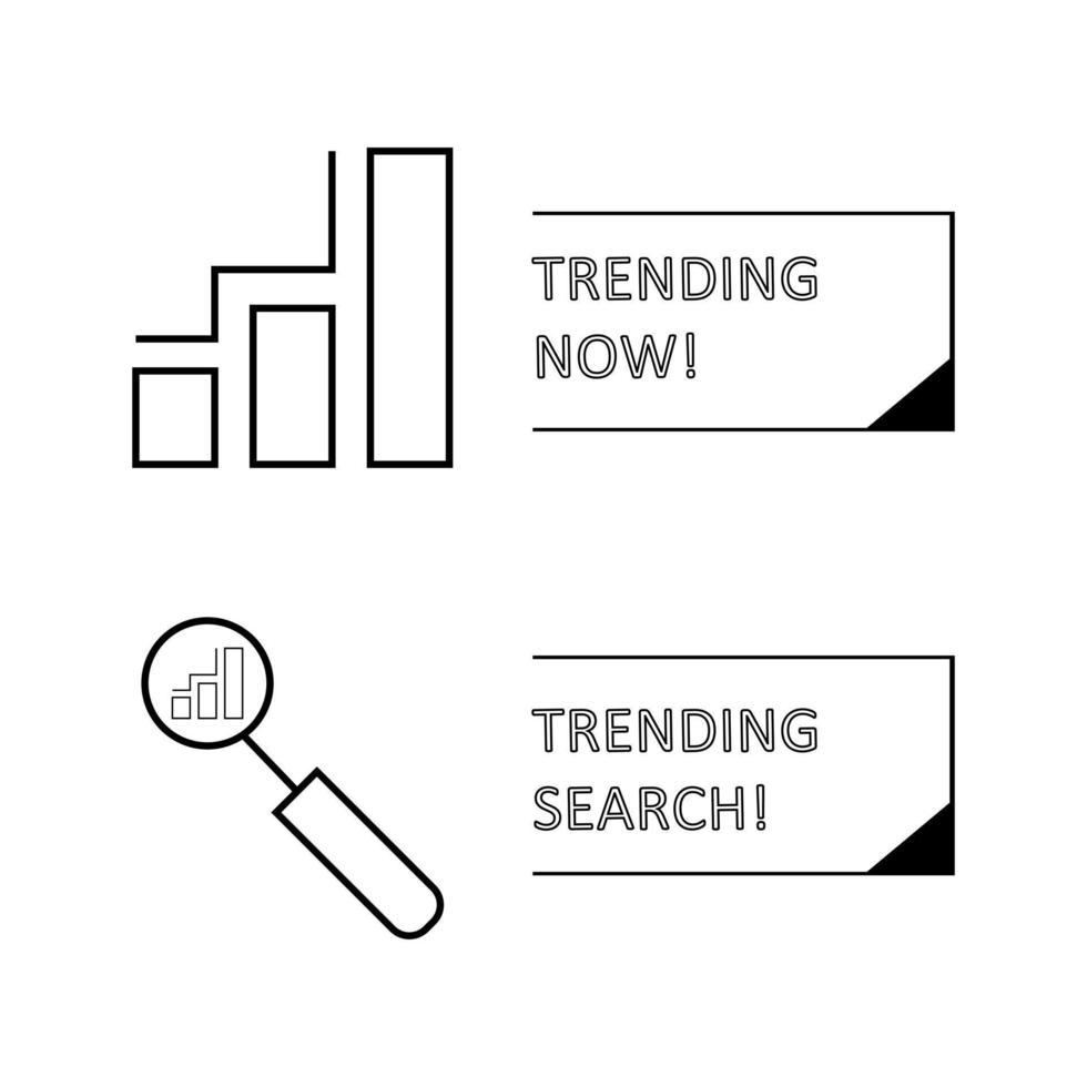 icona del logo vettoriale di tendenza o insieme di simboli con elemento di linea bianca nera adatto per i social media e la comunicazione web. emblemi e banner insieme vettoriale isolato su sfondo bianco.