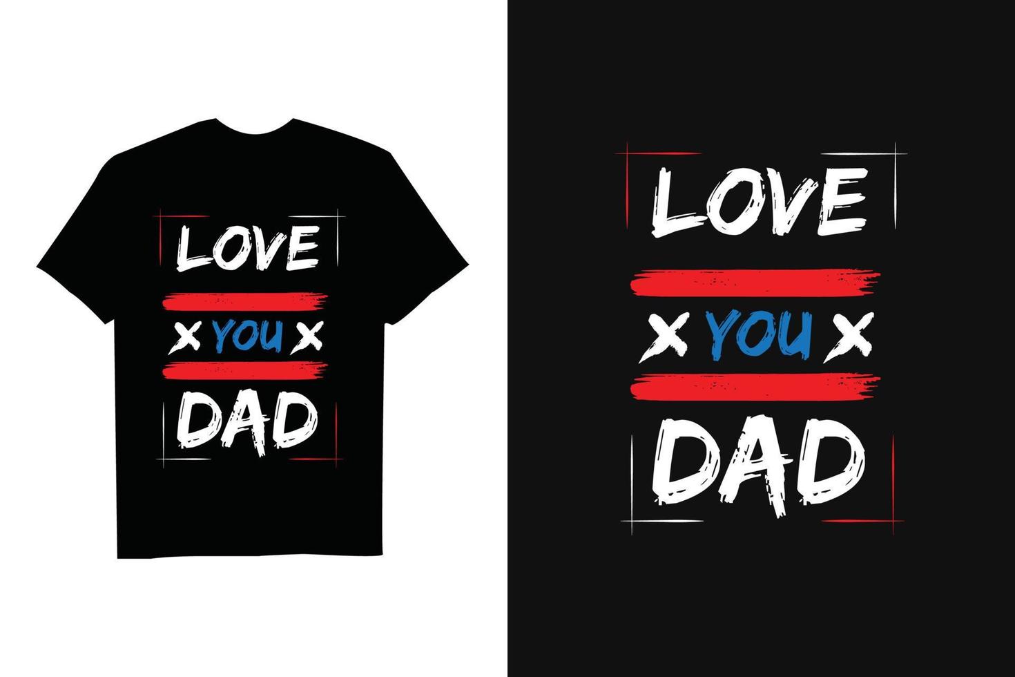 t-shirt con citazione ispiratrice colorata per la festa del papà vettore