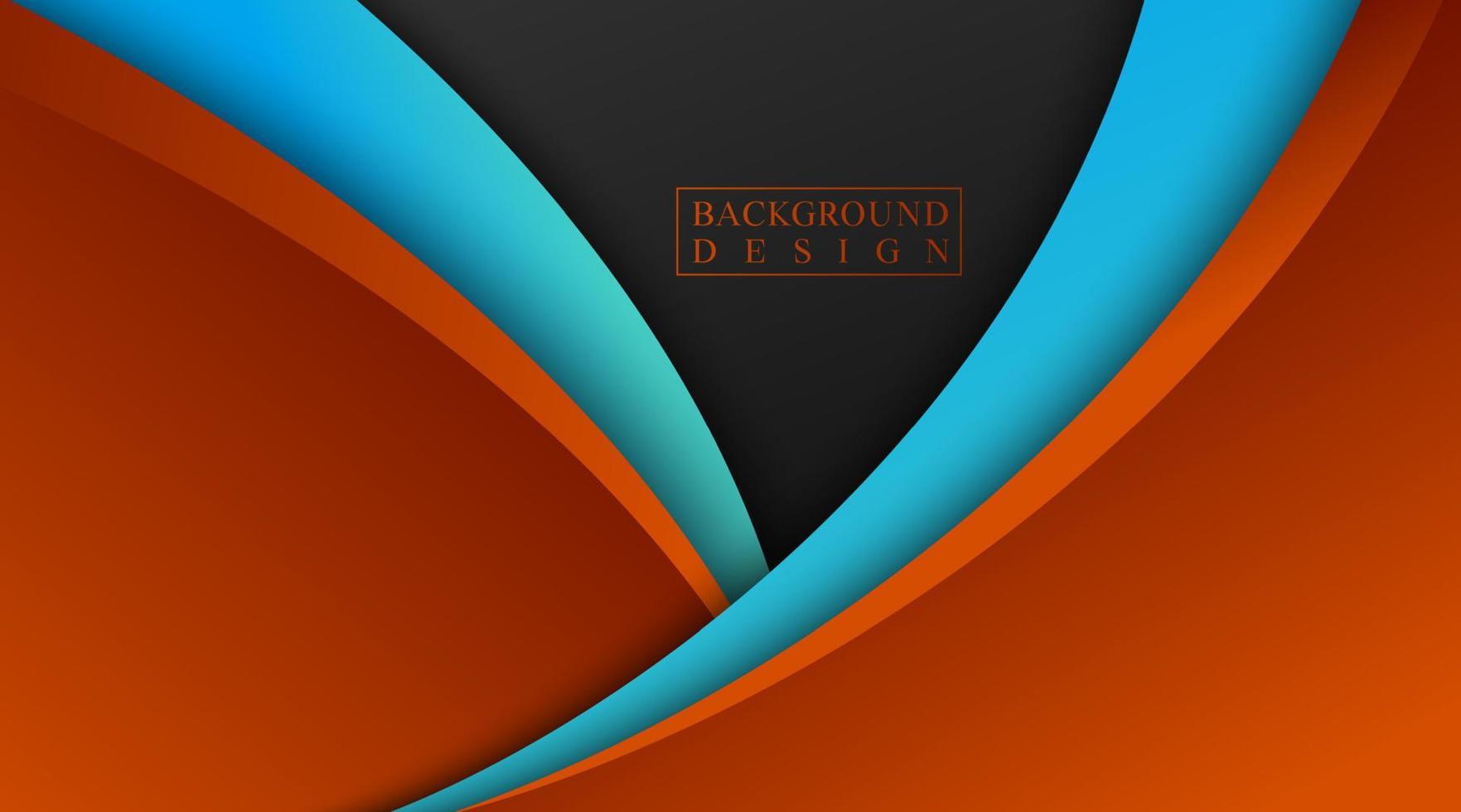 sfondo astratto, arancione blu e nero, disegno vettoriale