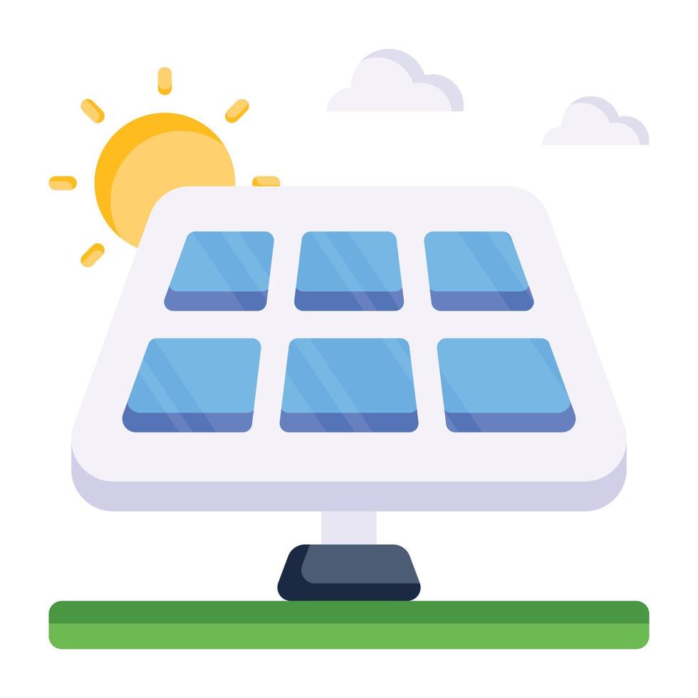 un'icona moderna piatta di energia solare vettore