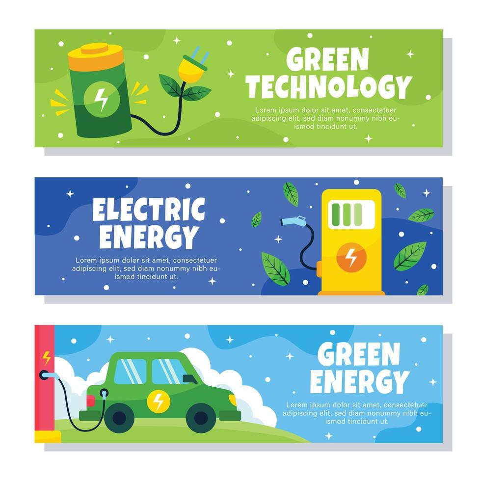 concetto di banner di tecnologia verde vettore
