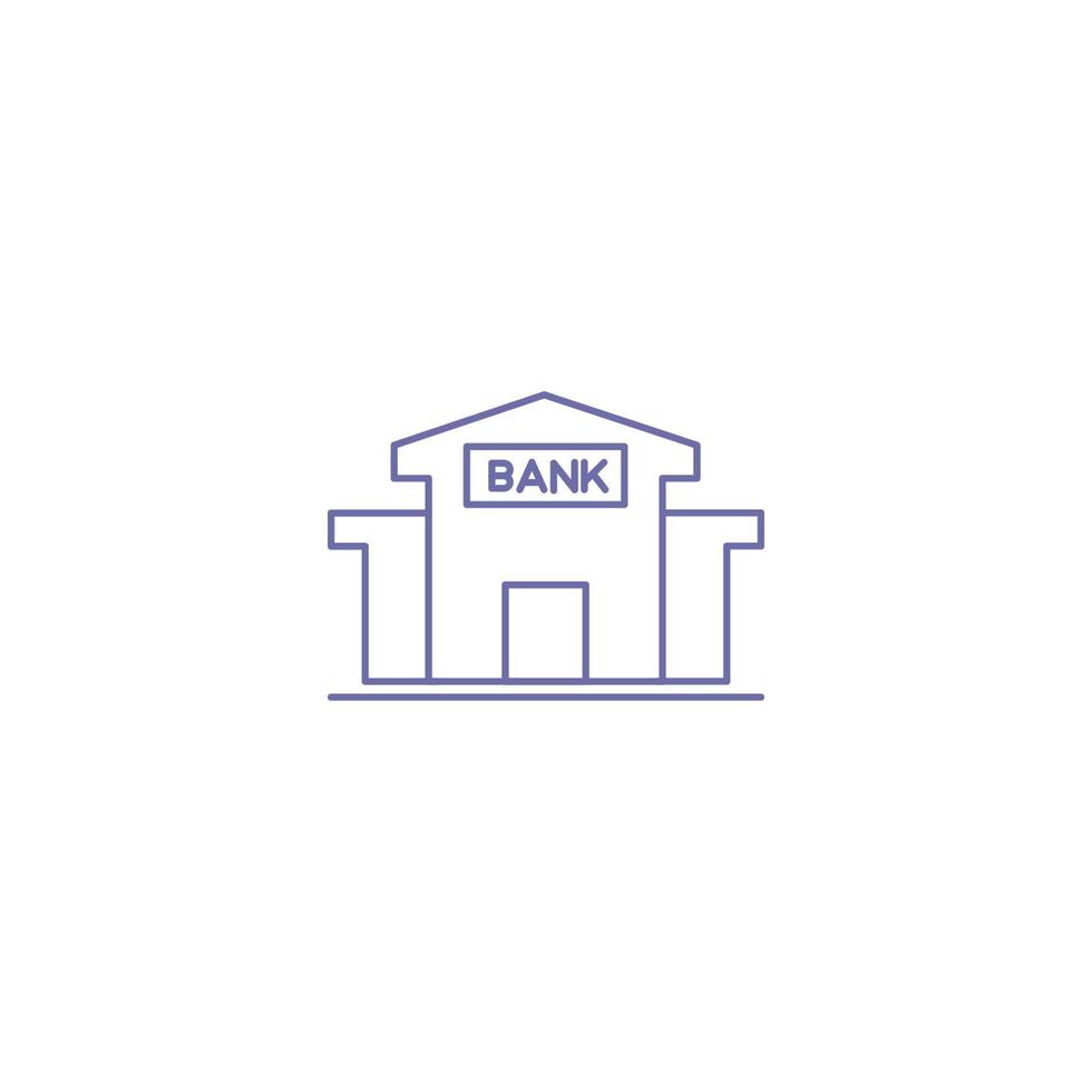 vettore icona edificio banca finanziaria