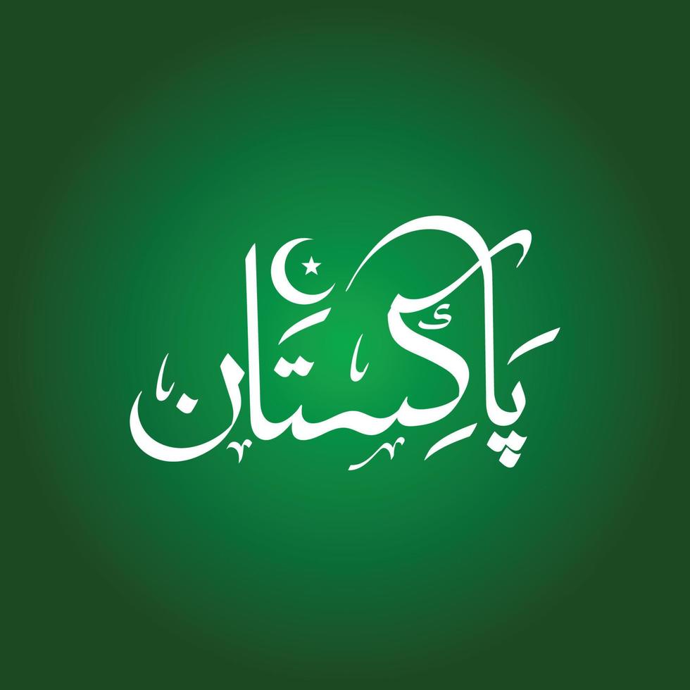 pakistan nome arabo calligrafia art vettore