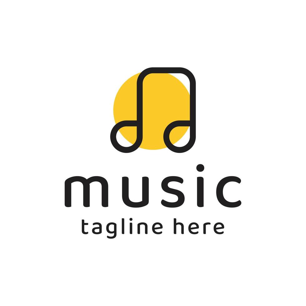 design semplice del logo musicale vettore