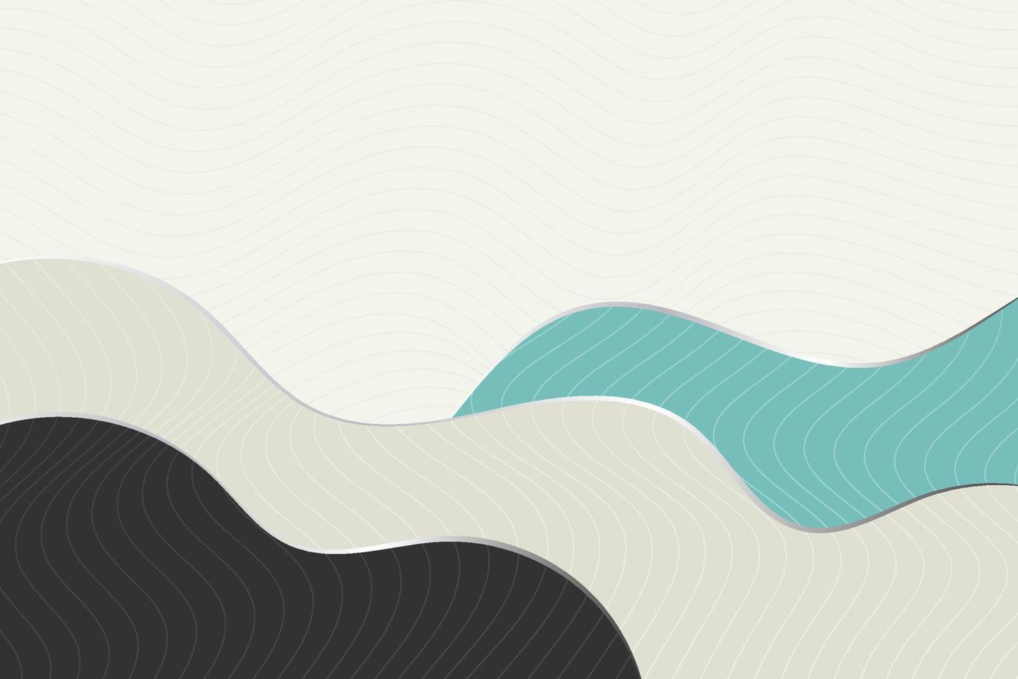 sfondo moderno dell'onda con una sovrapposizione di motivi geometrici. design minimalista dell'illustrazione delle forme della curva liscia vettore
