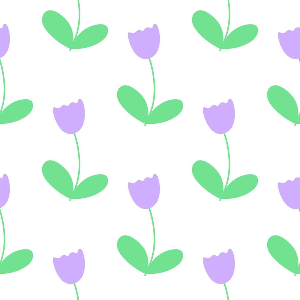 semplice modello senza cuciture con illustrazione vettoriale di tulipani amante
