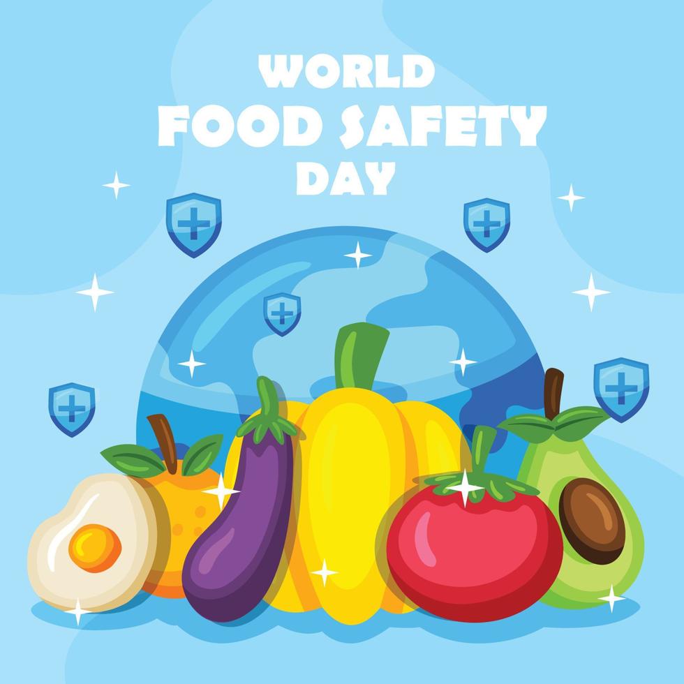 concetto di giornata mondiale della sicurezza alimentare vettore