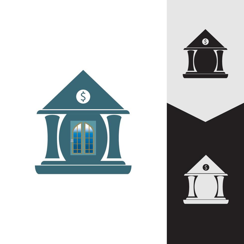 illustrazione di vettore della banca dell'icona di affari e finanza