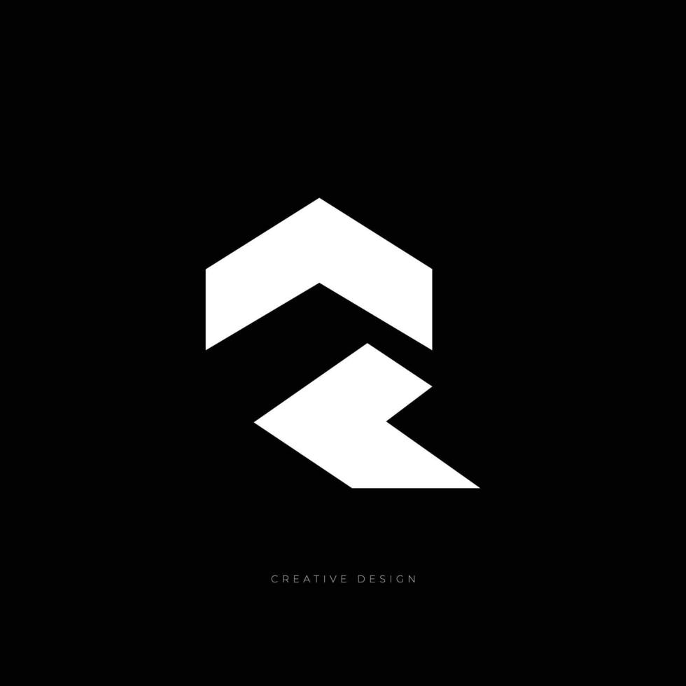 lettera design r logo di branding creativo vettore