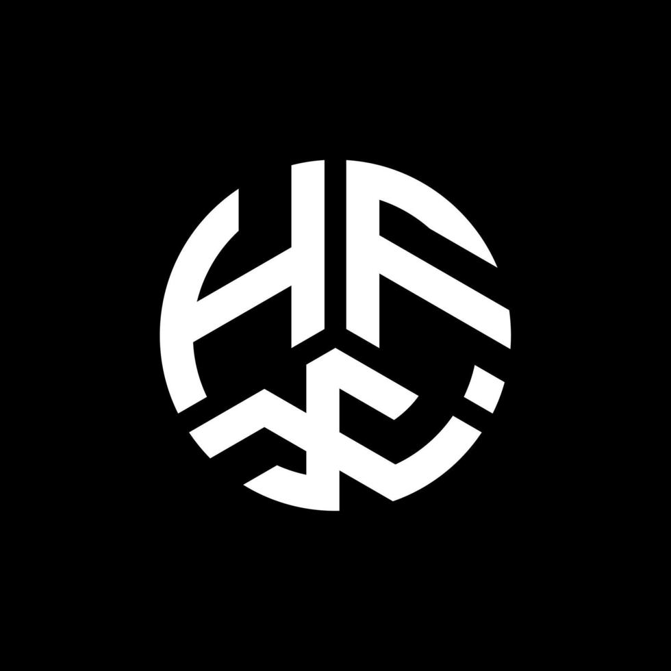 design del logo della lettera hfx su sfondo bianco. concetto di logo della lettera di iniziali creative hfx. disegno della lettera hfx. vettore