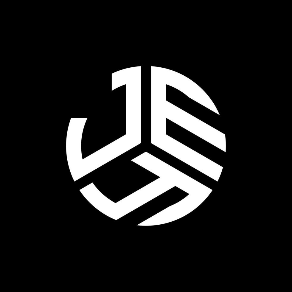 jey lettera logo design su sfondo nero. jey creative iniziali lettera logo concept. disegno della lettera jey. vettore