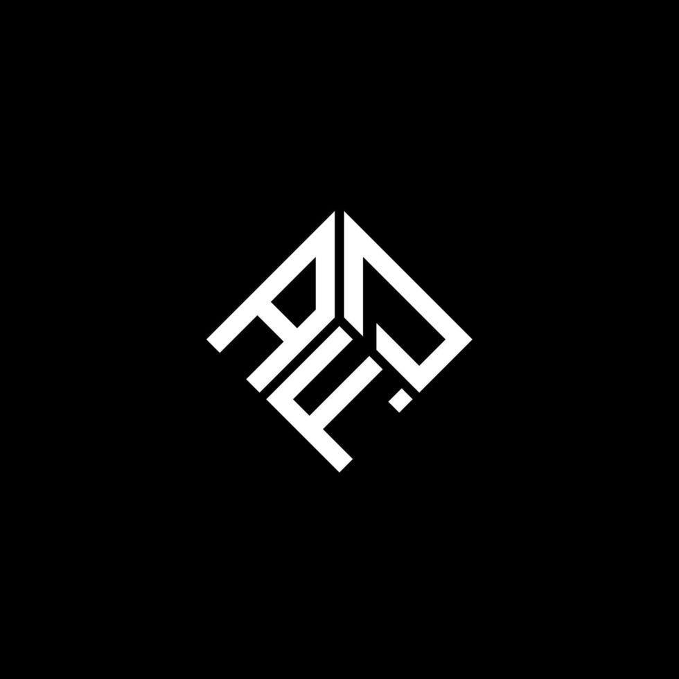afd lettera logo design su sfondo nero. afd creative iniziali lettera logo concept. design della lettera afd. vettore