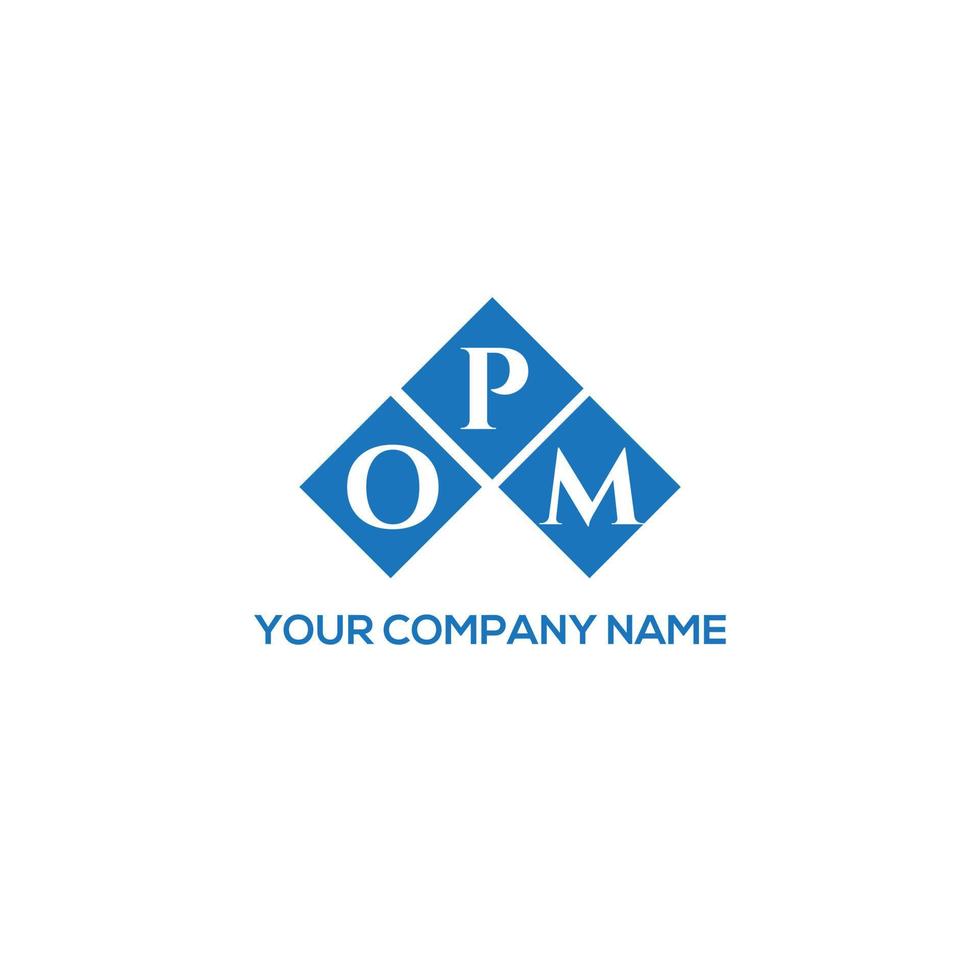 opm lettera logo design su sfondo bianco. opm creative iniziali lettera logo concept. design della lettera opm. vettore