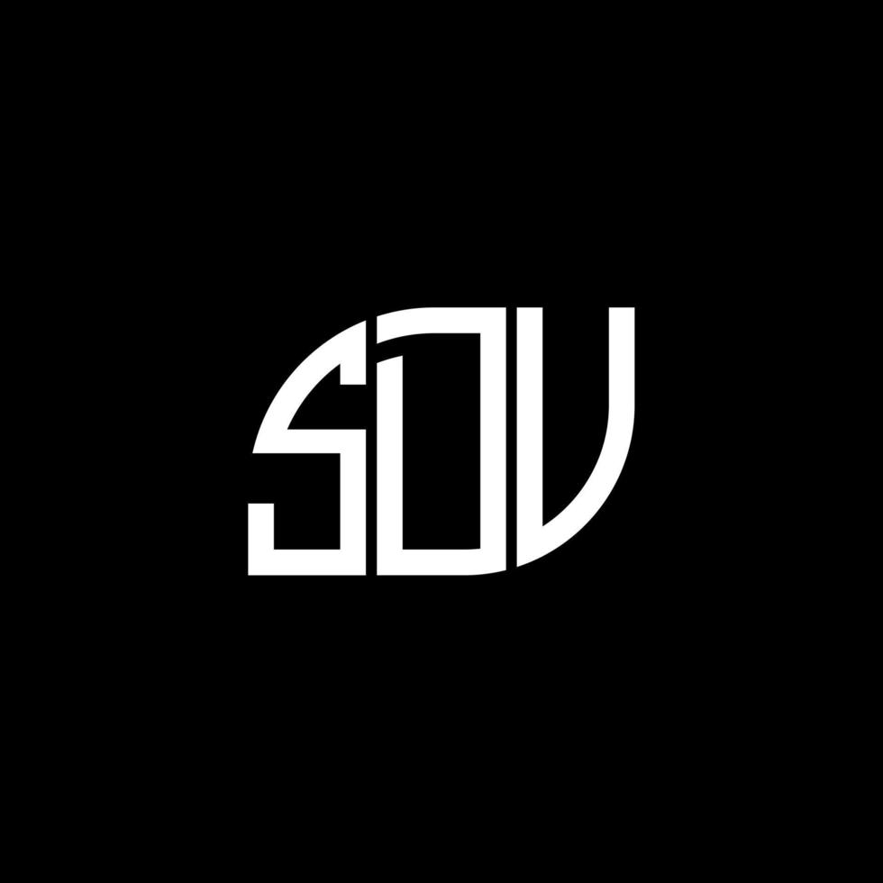 sdv lettera logo design su sfondo nero. concetto di logo della lettera di iniziali creative sdv. disegno della lettera sdv. vettore