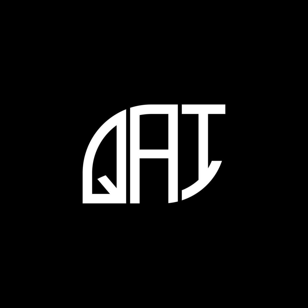 qai lettera logo design su sfondo nero.qai creative iniziali lettera logo concept.qai vettore lettera design.