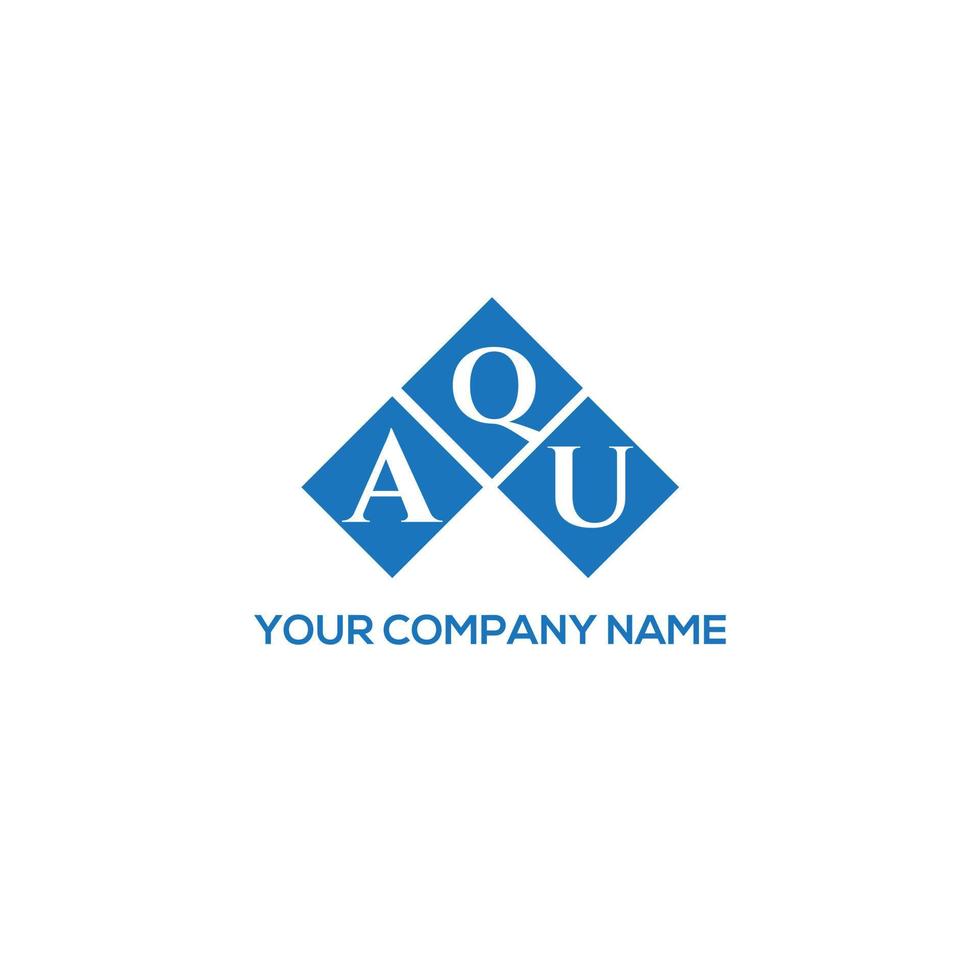 aqu lettera logo design su sfondo bianco. aqu creative iniziali lettera logo concept. disegno della lettera aqu. vettore