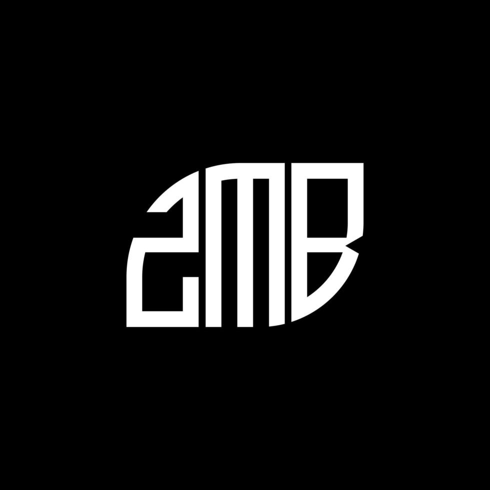 zmb lettera logo design su sfondo nero. zmb creative iniziali lettera logo concept. disegno della lettera zmb. vettore