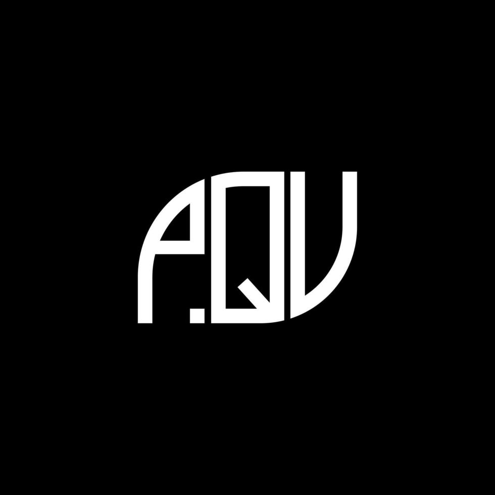 pqv lettera logo design su sfondo nero.pqv iniziali creative logo lettera concept.pqv vettore lettera design.