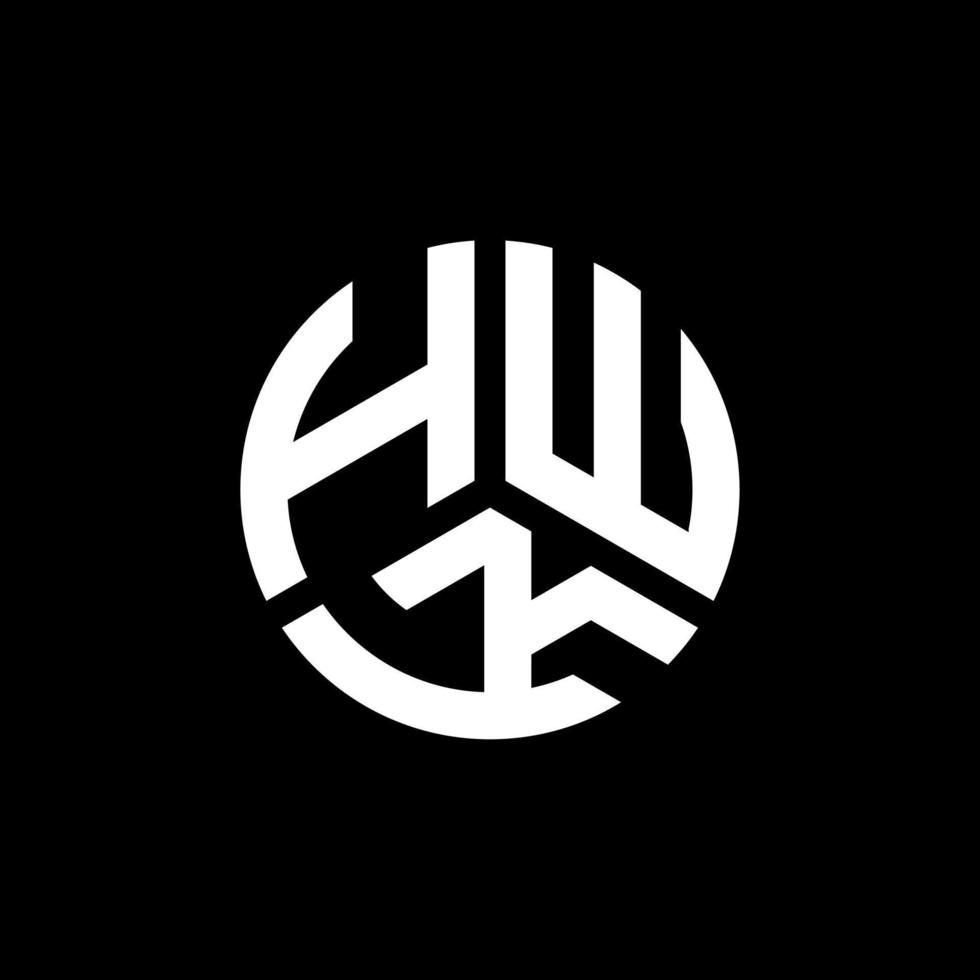 hwk lettera logo design su sfondo bianco. hwk creative iniziali lettera logo concept. disegno della lettera hwk. vettore