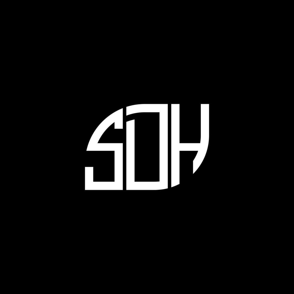 sdh lettera logo design su sfondo nero. sdh creative iniziali lettera logo concept. disegno della lettera sdh. vettore