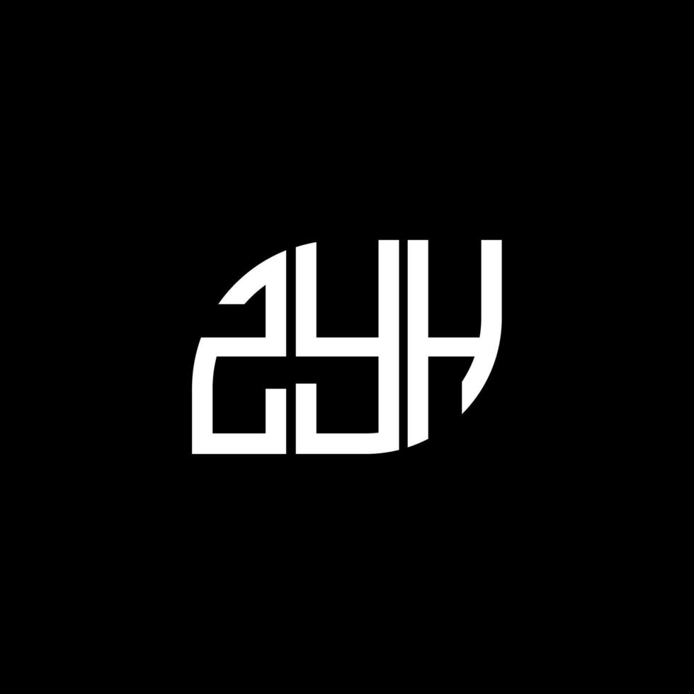 zyh lettera logo design su sfondo nero. zyh creative iniziali lettera logo concept. design della lettera zyh. vettore