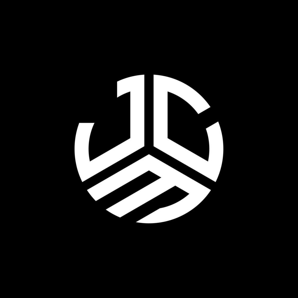 jcm lettera logo design su sfondo nero. jcm creative iniziali lettera logo concept. disegno della lettera jcm. vettore