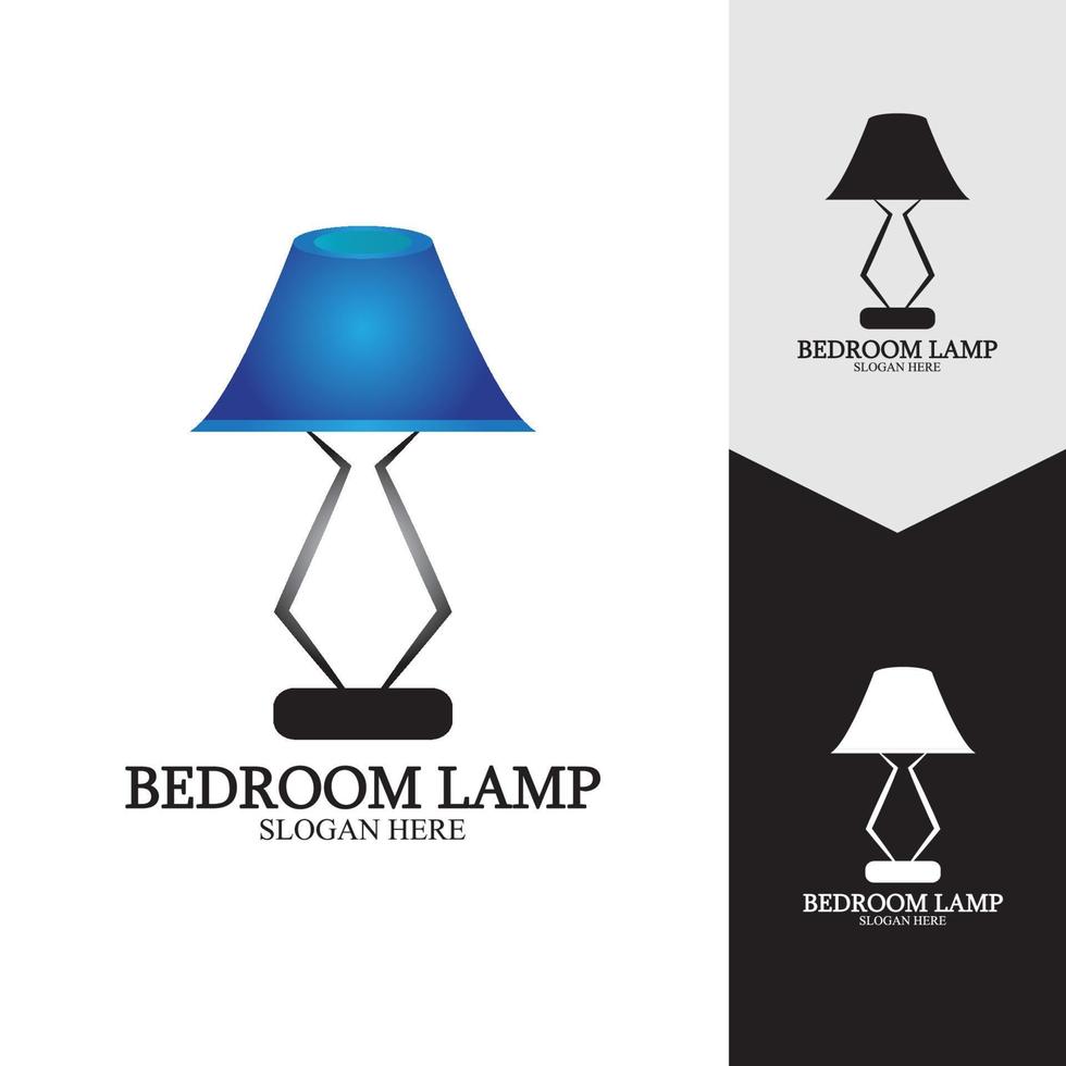 sfondo dell'icona di vettore della lampada della camera da letto