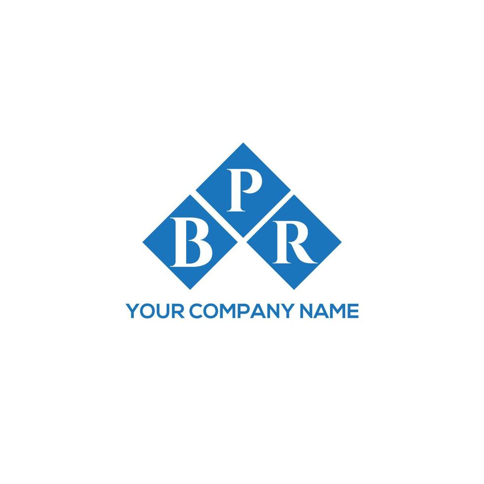 bpr lettera logo design su sfondo bianco. bpr creative iniziali lettera logo concept. disegno della lettera bpr. vettore