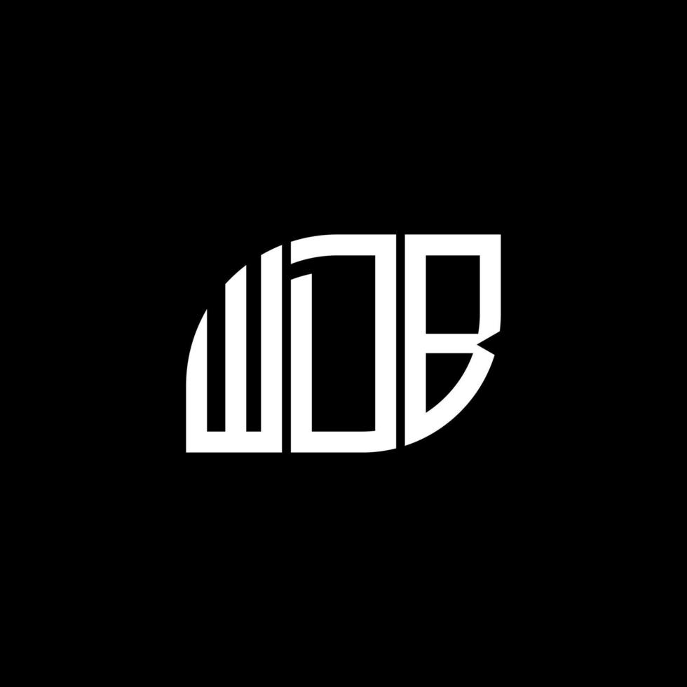 logo della lettera wdb su sfondo nero. wdb creative iniziali lettera logo concept. disegno della lettera wdb. vettore
