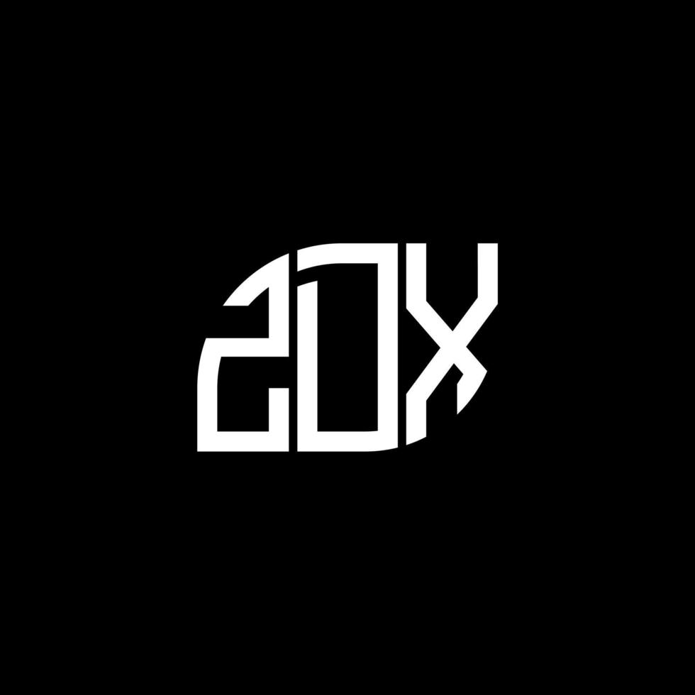 zdx lettera logo design su sfondo nero. zdx creative iniziali lettera logo concept. disegno della lettera zdx. vettore