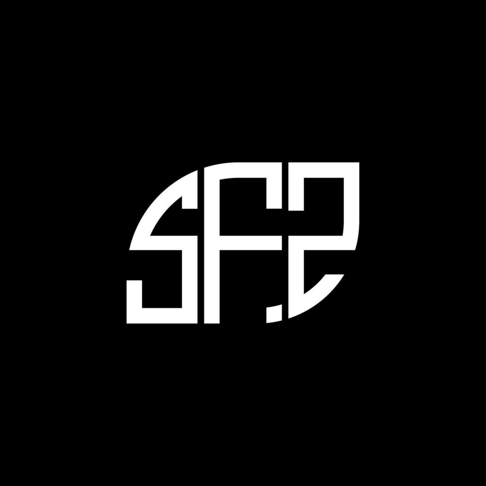 sfz lettera logo design su sfondo nero. sfz creative iniziali lettera logo concept. disegno della lettera sfz. vettore